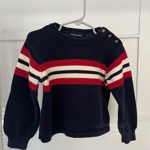 Ralph Lauren kids Navy Sweater with Red and White Stripes